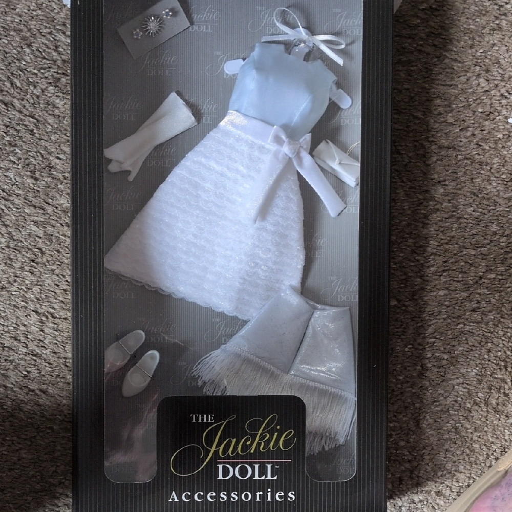 Elegant White and Silver Jackie Kennedy Dress
